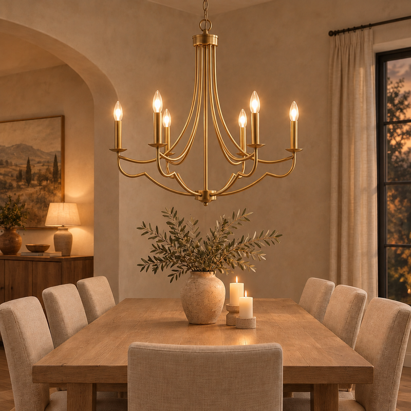 Candle Style Chandelier for Dining Room