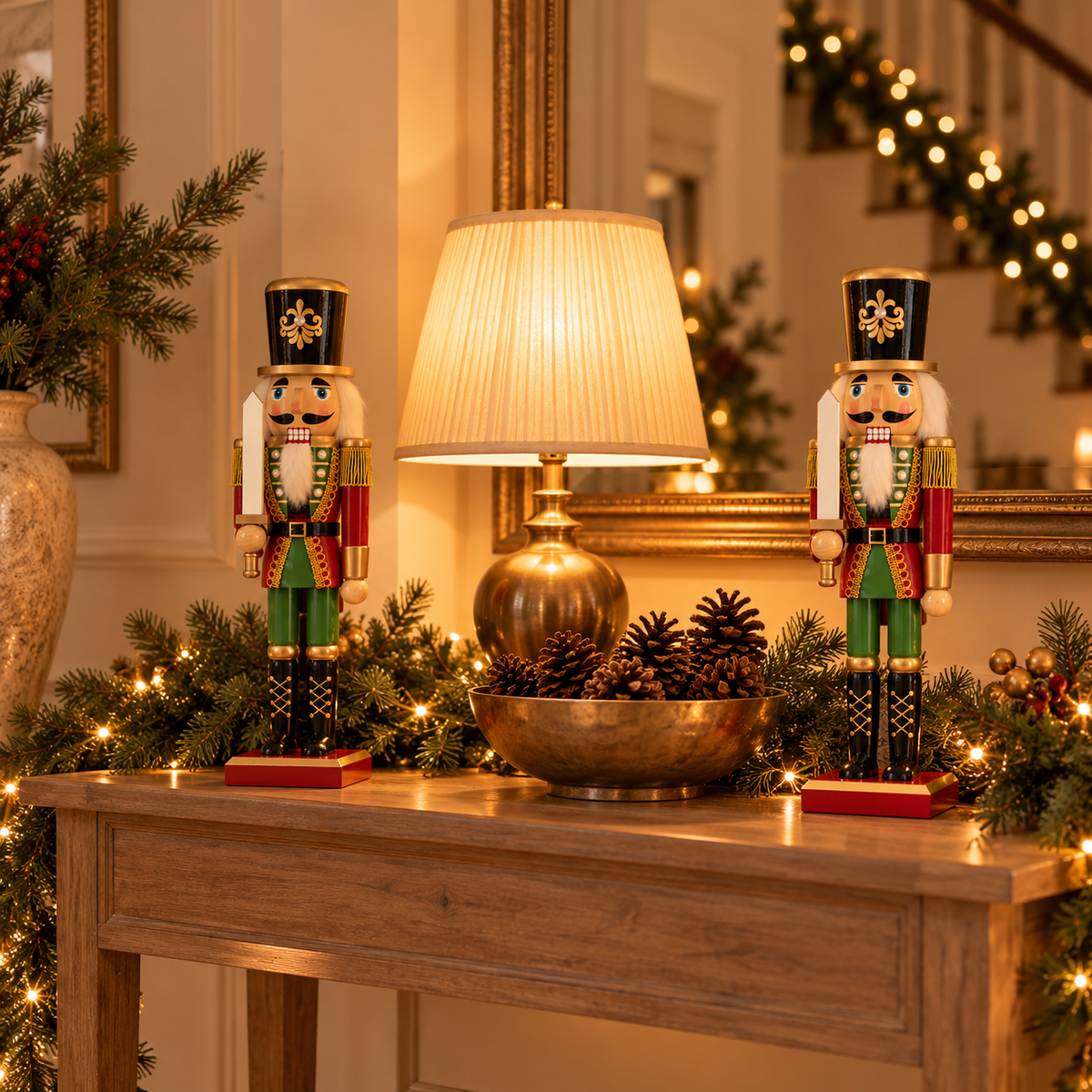 Classic Wooden Nutcracker Pair