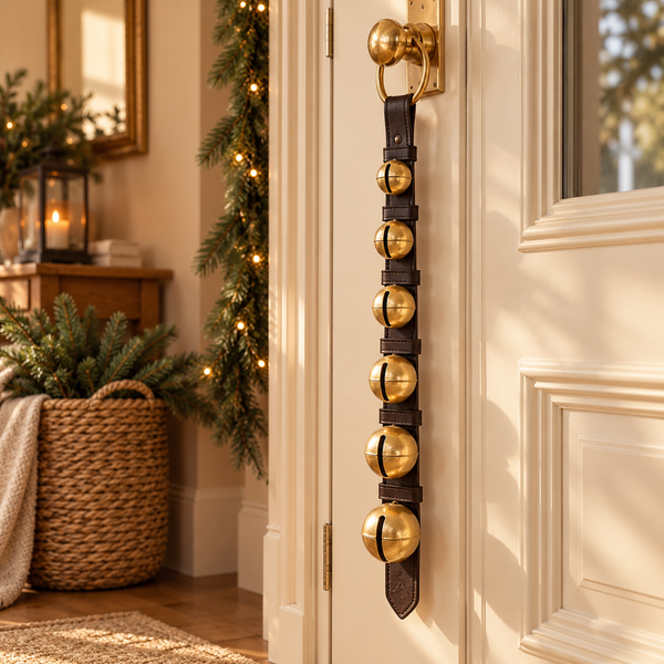 Sleigh Bells on Leather Strap