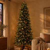 6.5 ft Pre-Lit Slim Artificial Christmas Tree – view 3