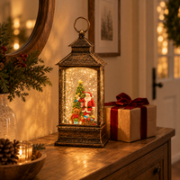 Christmas Snow Globe Lantern with Swirling Glitter – view 5