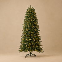 6.5 ft Pre-Lit Slim Artificial Christmas Tree – view 2