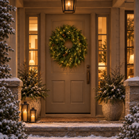 28" Pre-Lit Cordless Christmas Wreath – view 5
