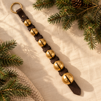 Sleigh Bells on Leather Strap – view 2