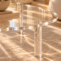 Clear Acrylic Cloud Coffee Table 39" with 3 Bubble Legs – view 5