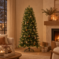 6.5 ft Pre-Lit Slim Artificial Christmas Tree – view 5