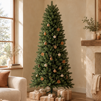 6.5 ft Pre-Lit Slim Artificial Christmas Tree – view 4