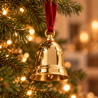 Gold Bell Christmas Tree Ornaments – view 3