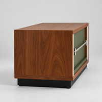 Mid-Century Modular Storage Cabinet with olive green door – view 6