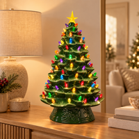 Vintage Ceramic Christmas Tree with Lights – view 3