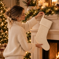 Quilted Velvet Christmas Stocking 24" – view 5