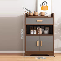 Rolling Sideboard Cabinet for Kitchen, 4 Tier Storage Buffet with Wheels – view 5