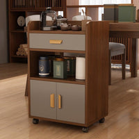 Rolling Sideboard Cabinet for Kitchen, 4 Tier Storage Buffet with Wheels – view 3
