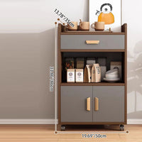 Rolling Sideboard Cabinet for Kitchen, 4 Tier Storage Buffet with Wheels – view 6