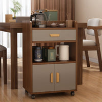 Rolling Sideboard Cabinet for Kitchen, 4 Tier Storage Buffet with Wheels – view 4