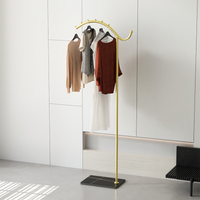 Hall Tree with Bench for Entryway, Iron Coat Rack with Shoe Storage – view 5