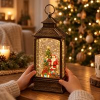 Christmas Snow Globe Lantern with Swirling Glitter – view 4