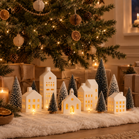 Lighted Ceramic Christmas Village Set – view 3