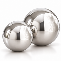 Silver stainless steel orb as holiday mantel decor