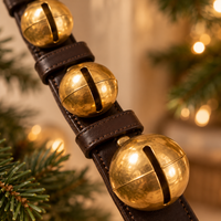 Sleigh Bells on Leather Strap – view 4
