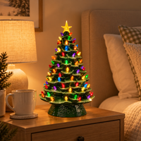 Vintage Ceramic Christmas Tree with Lights – view 2