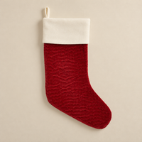 Quilted Velvet Christmas Stocking 24" – view 2