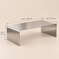 Chrome Coffee Table 39.4" – view 2