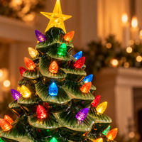 Vintage Ceramic Christmas Tree with Lights – view 5