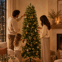 6.5 ft Pre-Lit Slim Artificial Christmas Tree – view 6