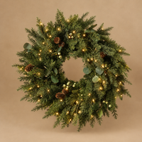28" Pre-Lit Cordless Christmas Wreath – view 2
