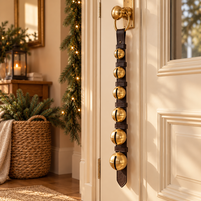 Sleigh Bells on Leather Strap