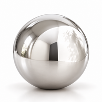Silver chrome decorative orbs, modern sphere decor