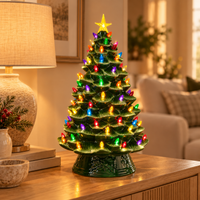 Vintage Ceramic Christmas Tree with Lights – view 4