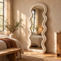 Wavy Full Length Floor Mirror 63 Inch